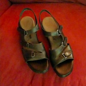 SAS Women's Tabby Leather Sandals - Black - 9.5N